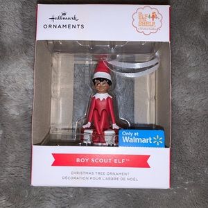 Hallmark Walmart Exclusive Boy Scout Elf Christmas Holiday Ornament Dark Skin
